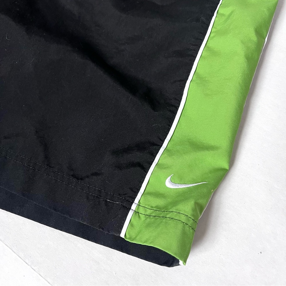 Nike Black and Green Athletic Shorts